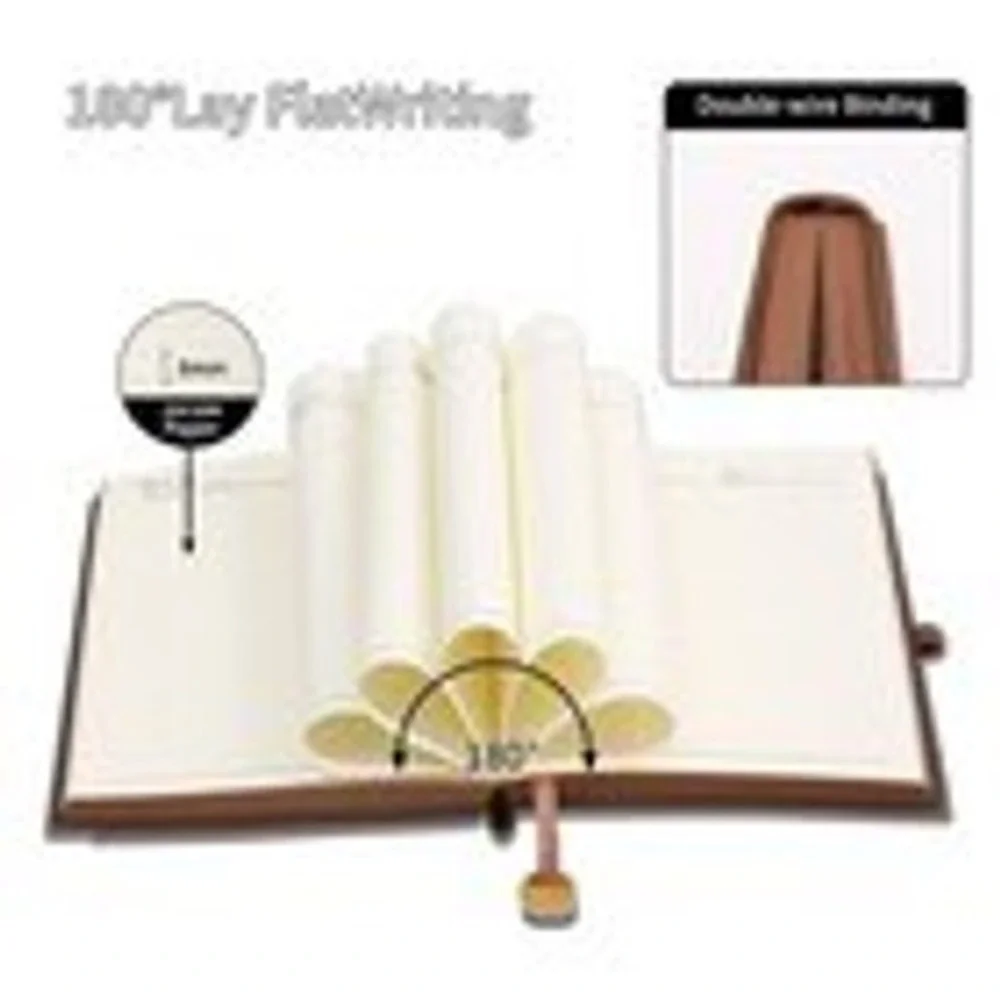 Bobo Rabbit Executive A5 Brown Lined Leather Daily Journal Clasp Closure Box